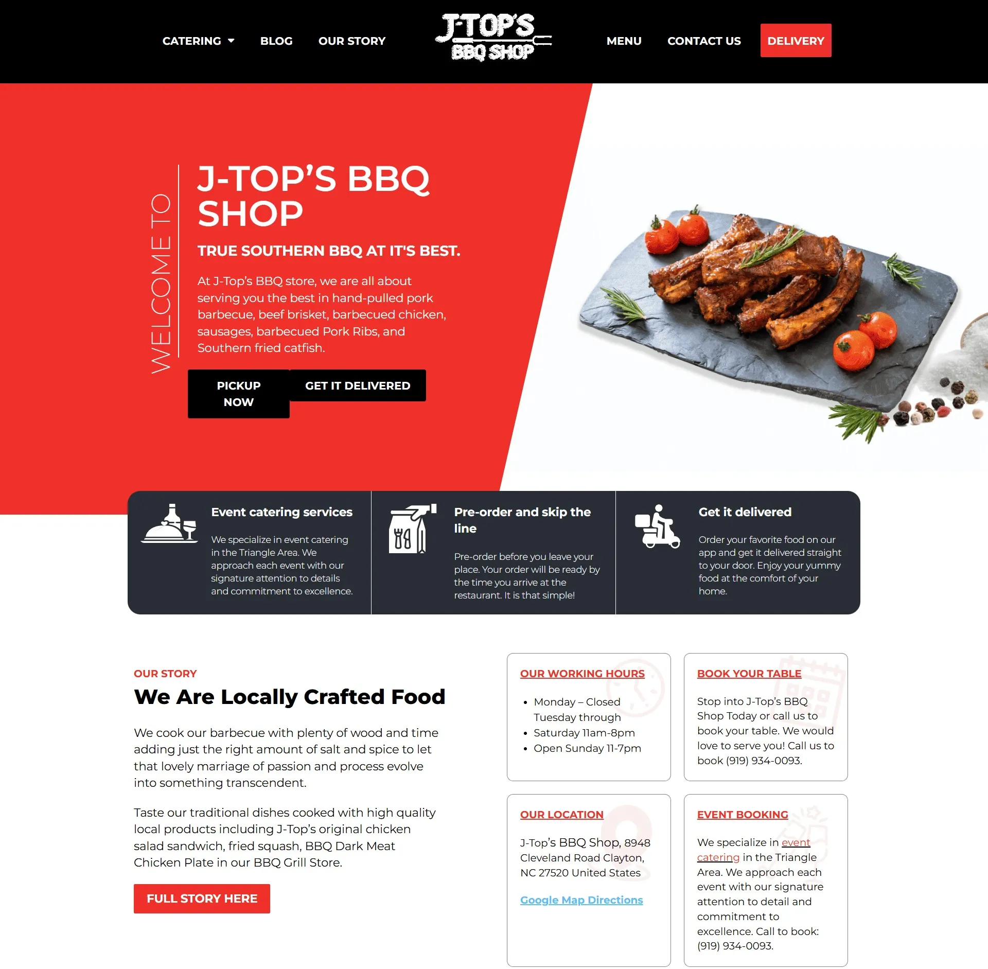J-TOP’S BBQ SHOP home page