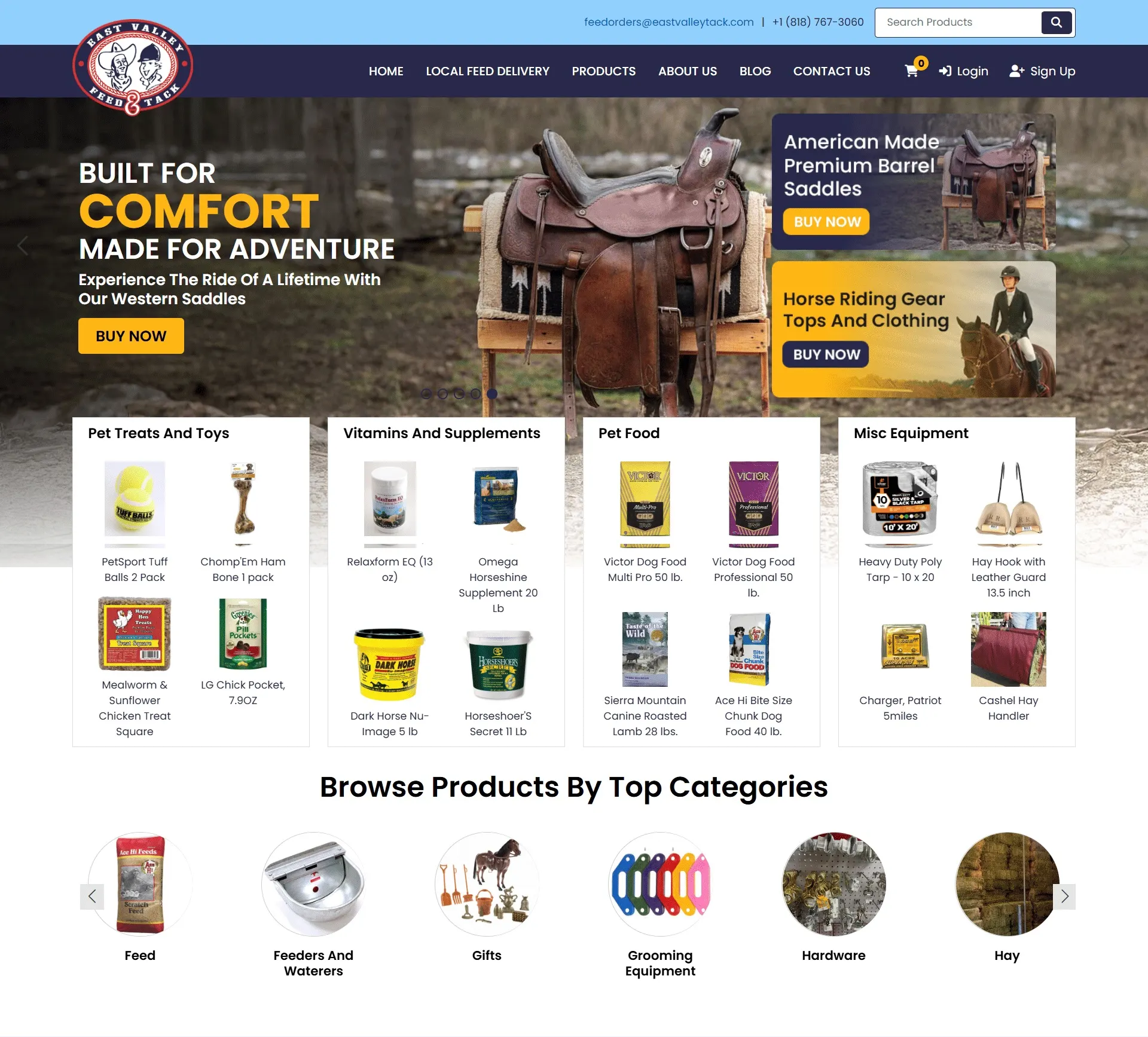 East Valley Tack home page